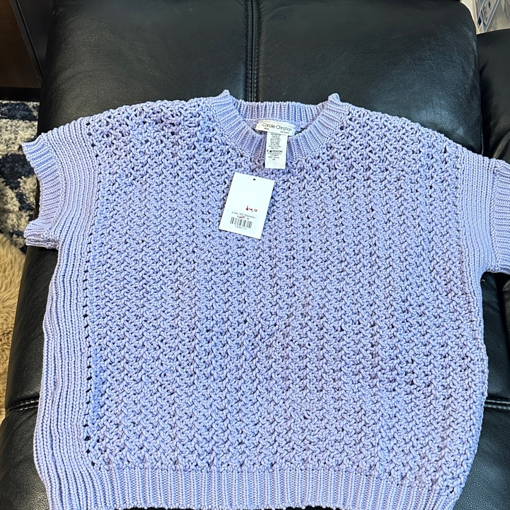 NWT Lilac Short Sleeve Sweater